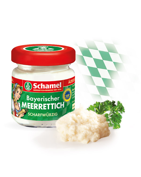 Bayerischer Meerrettich scharfwürzig - 45g Glas - Schamel Meerrettich ...