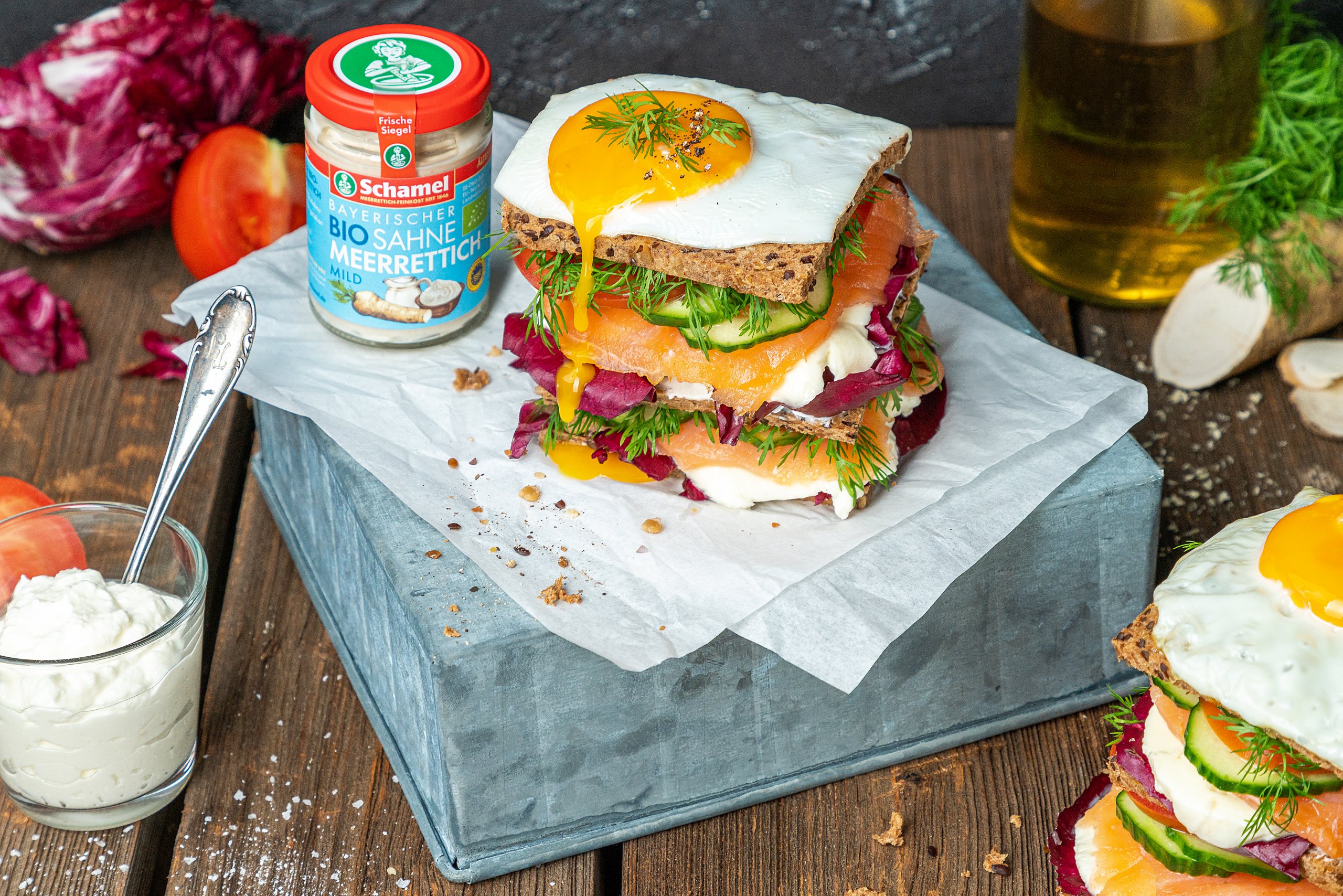 Räucherlachs-Skyrella-Sandwich