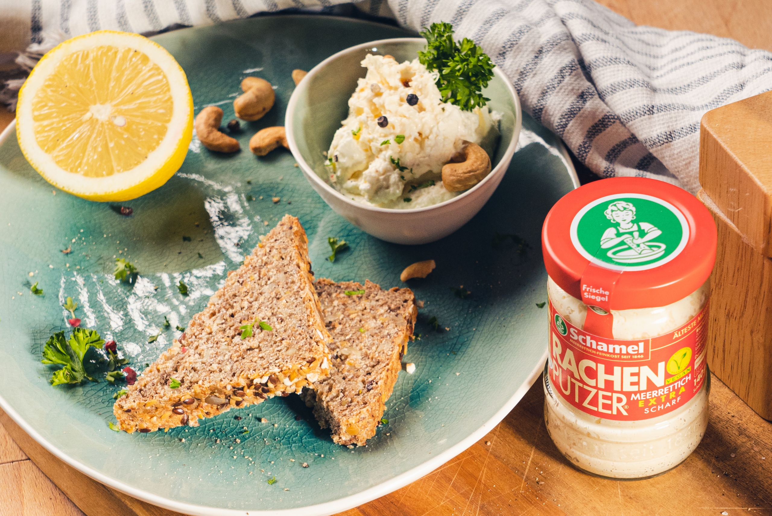 Veganer Cashew-Meerrettich-Frischkäse